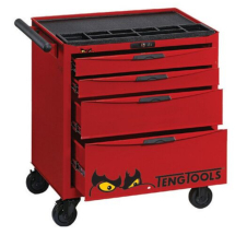 TENG PRO LOW HEIGHT CABINET 4 DRAWERS RED 26inch TCW80N