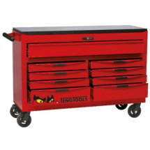 TENG PRO CABINET 9 DRAWERS RED 53inch TCW809N