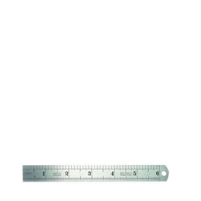 AOK STAINLESS STEEL STRAIGHT RULE - 6Inch/150MM