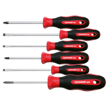 GEDORE RED SLOTTED AND POZI SCREWDRIVER SET 6PC