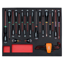 BAHCO FIT AND GO 3/3 FOAM INLAY L-KEY/SCREWDRIVER SET 29PC