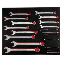 BAHCO FIT AND GO 3/3 FOAM INLAY COMBINATION WRENCH SET 21PC