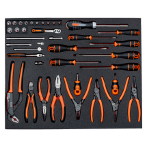 BAHCO FIT AND GO 3/3 FOAM INLAY 1/4inch SOCKET/PLIERS/SCREWDRIVER SET 40PC
