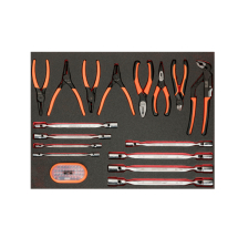 BAHCO FIT AND GO 3/3 FOAM INLAY MIXED WRENCH/PLIERS SET 46PC
