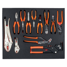 BAHCO FIT AND GO 3/3 FOAM INLAY PLIERS SET 12PC