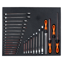 BAHCO FIT AND GO 3/3 FOAM INLAY FILES AND WRENCH SET 27PC
