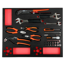 BAHCO FIT AND GO 3/3 FOAM INLAY PLIERS/WRENCH/SOCKET SET 26PC