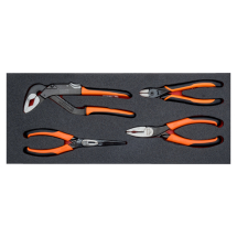 BAHCO FIT AND GO 1/3 FOAM INLAY PLIERS SET 4PC
