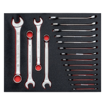 BAHCO FIT AND GO 2/3 FOAM INLAY COMBINATION WRENCH SET 18PC