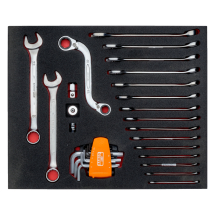 BAHCO FIT AND GO 2/3 FOAM INLAY COMBINATION WRENCH SET 30PC