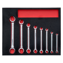 BAHCO FIT AND GO 2/3 FOAM INLAY FLARE NUT WRENCH SET 8PC