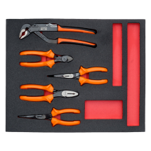 BAHCO FIT AND GO 2/3 FOAM INLAY INSULATED CUTTER/PLIERS SET 5PC