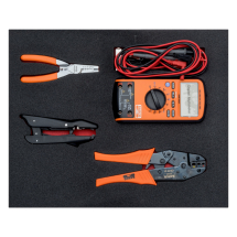BAHCO FIT AND GO 2/3 FOAM INLAY END TERMINAL PLIERS/MULTIMETER SET 4PC