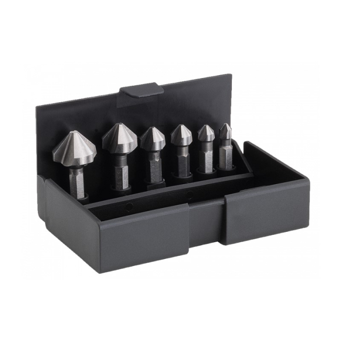 VOLKEL HSS COUNTERSINK SET 6PC 1/4Inch HEX SHANK 6.3-20.5MM VOLKEL HSS COUNTERSINK SET 6PC 1/4Inch HEX SHANK 6.3-20.5MM