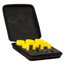 STARRETT BI METAL DELUXE ELECTRICIANS HOLESAW KIT 10PC 16-76MM STARRETT BI METAL DELUXE ELECTRICIANS HOLESAW KIT 10PC 16-76MM