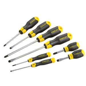 STANLEY CUSHION GRIP FLARED  AND PHILLIPS SCREWDRIVER SET 8PC STANLEY CUSHION GRIP FLARED  AND PHILLIPS SCREWDRIVER SET 8PC