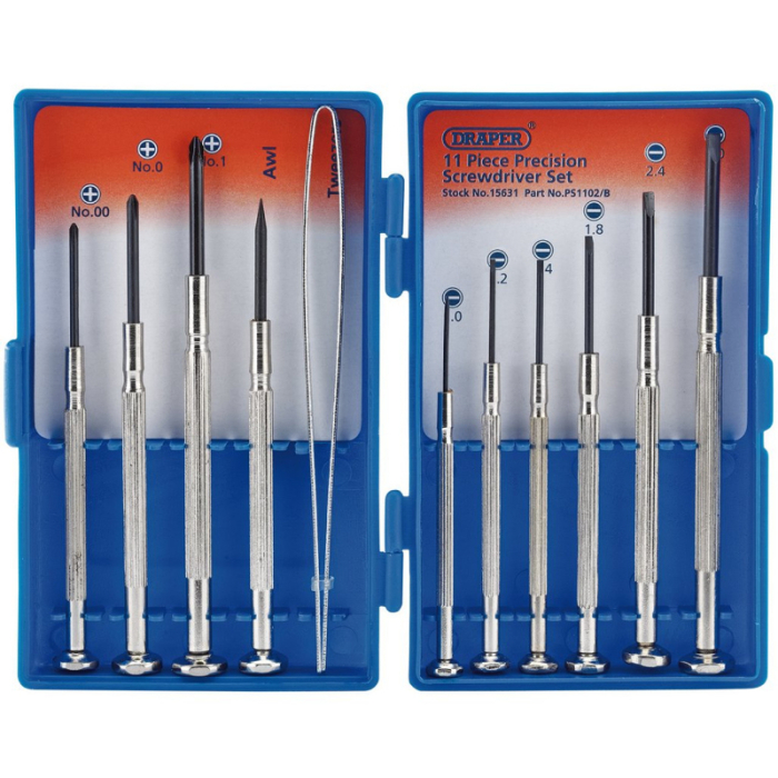 DRAPER WATCHMAKERS SLOTTED SCREWDRIVER SET 11 PC DRAPER WATCHMAKERS SLOTTED SCREWDRIVER SET 11 PC