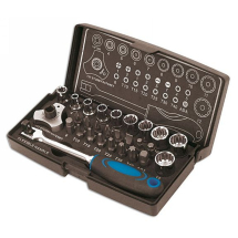 LASER ALLDRIVE SOCKET AND BIT SET WITH MINI RATCHET 1/4inch 28PC