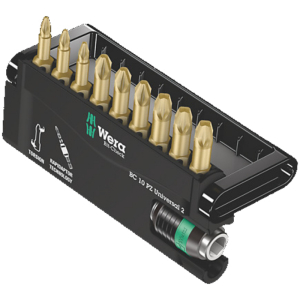 WERA 10 PIECE POZIDRIV TORSION BIT-CHECK WERA 10 PIECE POZIDRIV TORSION BIT-CHECK