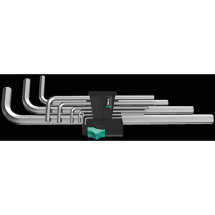 WERA 950/9 METRIC HEX-PLUS 2 LONG HEX KEY SET CHROME PLATED 9 PC WERA 950/9 METRIC HEX-PLUS 2 LONG HEX KEY SET CHROME PLATED 9 PC