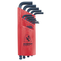 BONDHUS HEXAGON KEY SET 1.27 TO 10MM BALL 15PC BONDHUS HEXAGON KEY SET 1.27 TO 10MM BALL 15PC