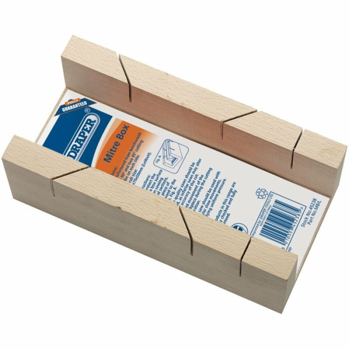 DRAPER WOODEN MITRE BOX 225MM DRAPER WOODEN MITRE BOX 225MM