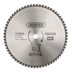 DRAPER TCT SAW BLADE 80T 355 X 25.4MM DRAPER TCT SAW BLADE 80T 355 X 25.4MM