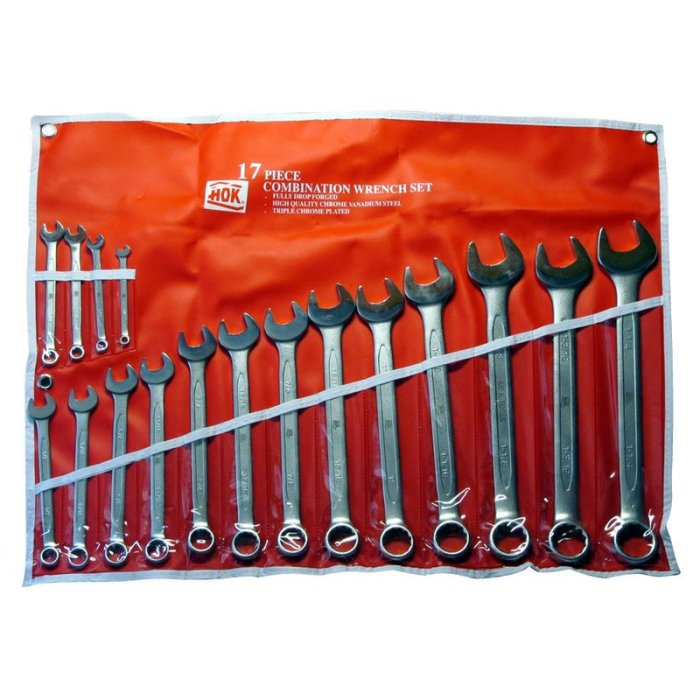 AOK COMBINATION SPANNER SET 1/4 - 1.1/4Inch 17PC AOK COMBINATION SPANNER SET 1/4 - 1.1/4Inch 17PC