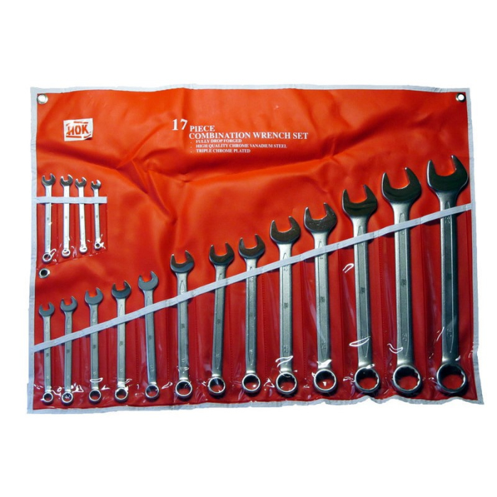 AOK COMBINATION SPANNER SET (6 - 32MM) 17PC AOK COMBINATION SPANNER SET (6 - 32MM) 17PC