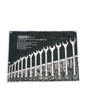 DRAPER COMBINATION SPANNER SET 14PC 3/8-1.1/4"