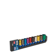 SEALEY 1/2inch DRIVE MULTI-COLOURED METRIC SOCKET SET 10PC 13-24MM SEALEY 1/2inch DRIVE MULTI-COLOURED METRIC SOCKET SET 10PC 13-24MM