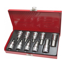 AOK METRIC HEX BIT SOCKET SET 10PC 1/2inch SD 4 - 19MM AOK METRIC HEX BIT SOCKET SET 10PC 1/2inch SD 4 - 19MM