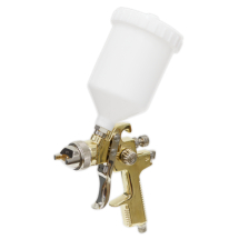 SEALEY GOLD GRAVITY FEED SPRAY GUN 1.4MM SET-UP