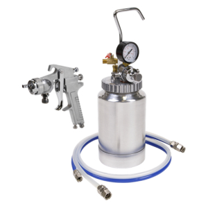 SEALEY PRESSURE POT SYSTEM WITH SPRAY GUN AND HOSES 1.8MM SET-UP 2L SEALEY PRESSURE POT SYSTEM WITH SPRAY GUN AND HOSES 1.8MM SET-UP 2L