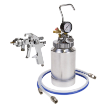 SEALEY HVLP PRESSURE POT SYSTEM WITH SPRAY GUN AND HOSE 1.7MM SET-UP
