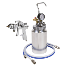 SEALEY HVLP PRESSURE POT SYSTEM WITH SPRAY GUN AND HOSE 1.7MM SET-UP SEALEY HVLP PRESSURE POT SYSTEM WITH SPRAY GUN AND HOSE 1.7MM SET-UP