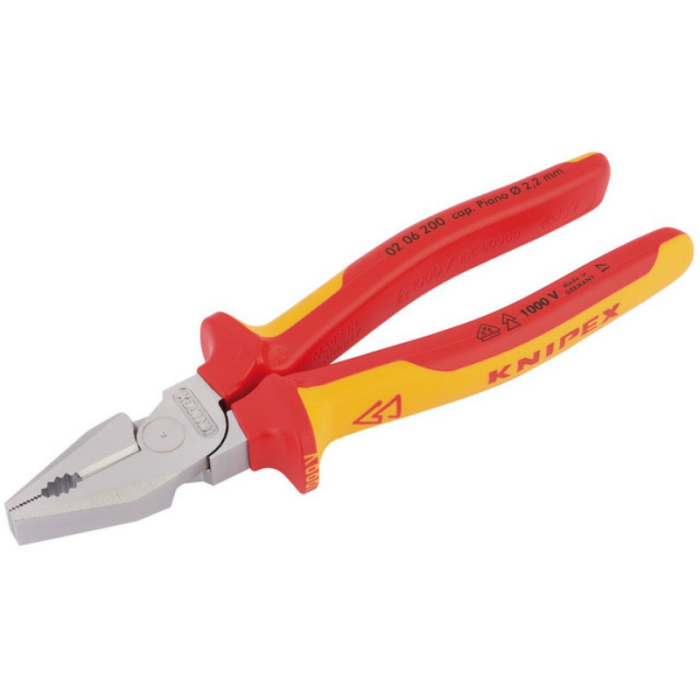 KNIPEX VDE INSULATED COMBINATION PLIERS 200MM KNIPEX VDE INSULATED COMBINATION PLIERS 200MM