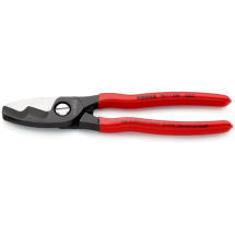 KNIPEX CABLE SHEARS WITH TWIN CUTTING EDGE 200MM KNIPEX CABLE SHEARS WITH TWIN CUTTING EDGE 200MM