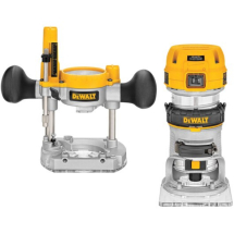 DEWALT COMBINAT PLUNGE AND FIXED BASE ROUTER 110V 1/4inch 8MM