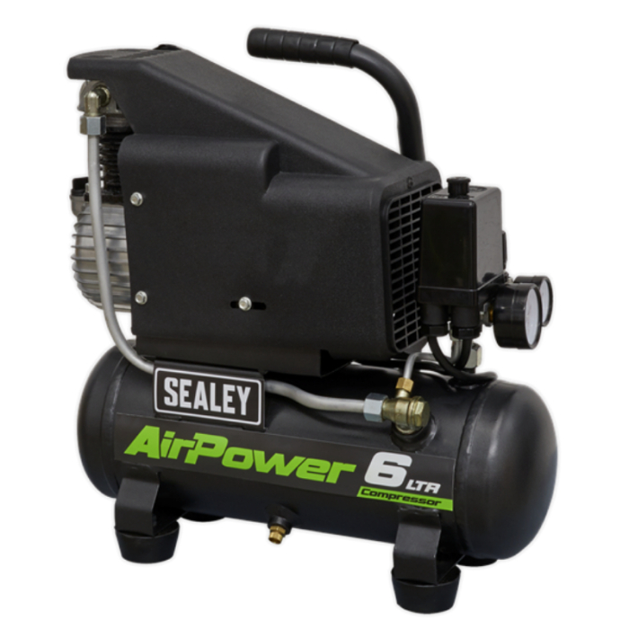 SEALEY DIRECT DRIVE AIR COMPRESSOR 230V 6L 1HP SEALEY DIRECT DRIVE AIR COMPRESSOR 230V 6L 1HP