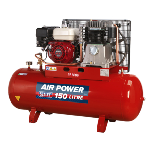 SEALEY BELT DRIVE AIR COMPRESSOR WITH PETROL ENGINE SA1565 150L 6.5HP SEALEY BELT DRIVE AIR COMPRESSOR WITH PETROL ENGINE SA1565 150L 6.5HP