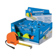 SILVERLINE HI-VIS CONTOUR TAPE DISPLAY BOX 8M 18PC SILVERLINE HI-VIS CONTOUR TAPE DISPLAY BOX 8M 18PC