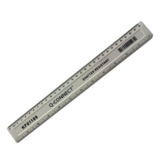 LANGSTANE PLASTIC RULER SHATTER RESISTANT WHITE 12Inch/300MM LANGSTANE PLASTIC RULER SHATTER RESISTANT WHITE 12Inch/300MM