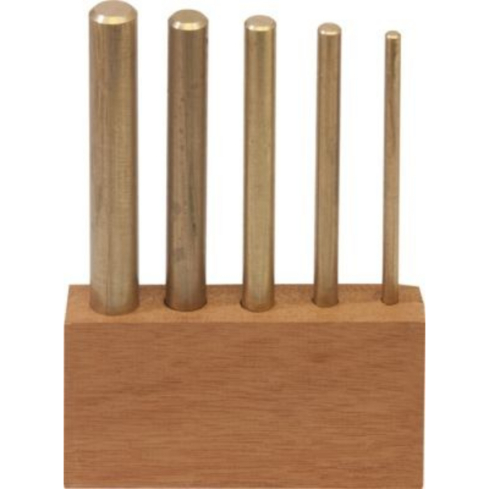 BRASS DRIFT PUNCH SET OF 5 BRASS DRIFT PUNCH SET OF 5