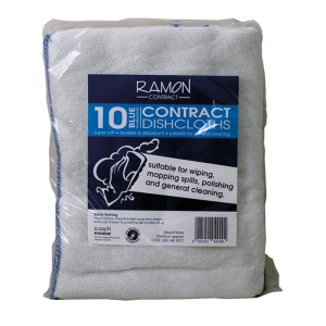 RAMON CONTRACT DISHCLOTHS WHITE 30CM X 35CM PACK/10
