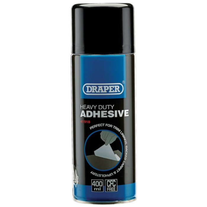 DRAPER HEAVY DUTY SPRAY ADHESIVE 400ML DRAPER HEAVY DUTY SPRAY ADHESIVE 400ML