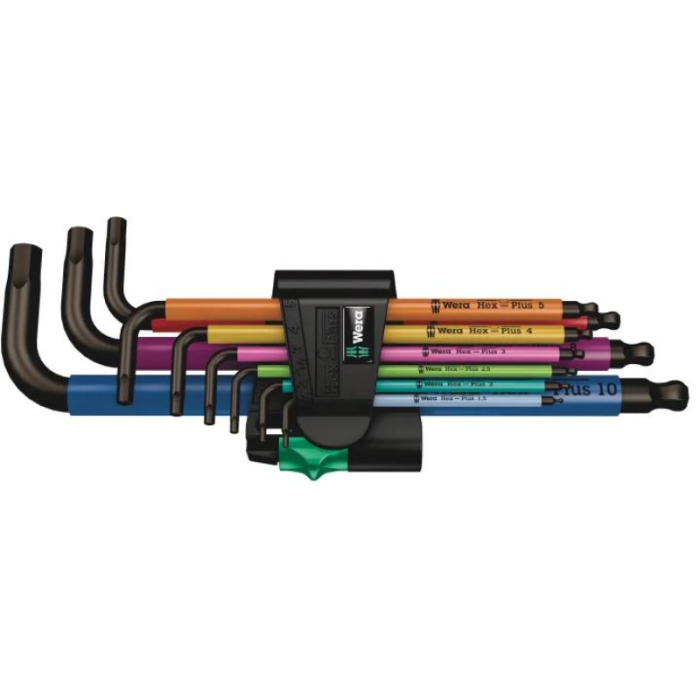 WERA METRIC BALL END HEX KEY SET 9PC WERA METRIC BALL END HEX KEY SET 9PC
