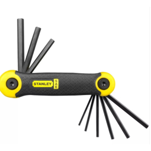 STANLEY IMPERIAL FOLDING HEX KEY SET 9PC 5/64-1/4"