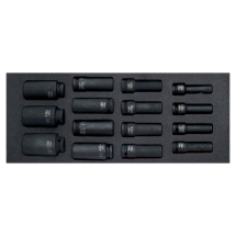 BAHCO FIT AND GO 1/3 FOAM INLAY 1/2inch POWER DEEP SOCKET SET 15PC