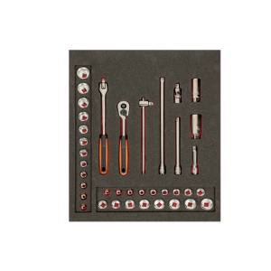BAHCO FIT AND GO 2/3 FOAM INLAY 3/8" SOCKET SET 38PC